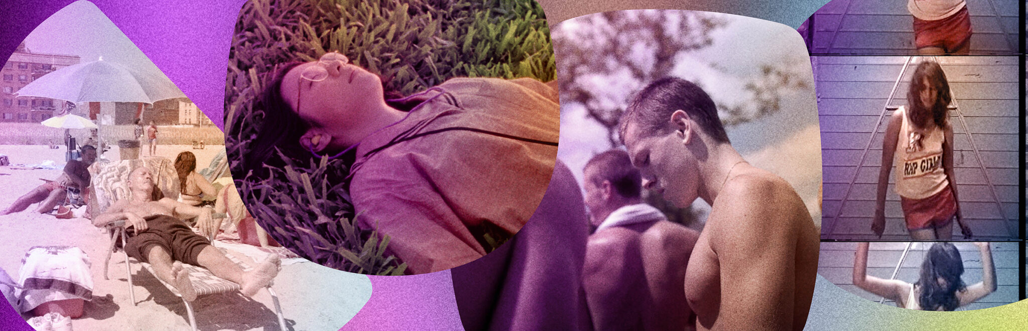 Banner image featuring film stills from The Hottest August, Shirkers, Beach Rats and Matangi, Maya, M.I.A.